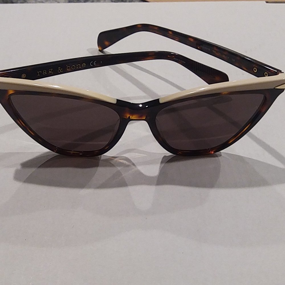 Rag & Bone Women's Sunglasses. Dark Havana Cat Eye NEW - Picture 5 of 15